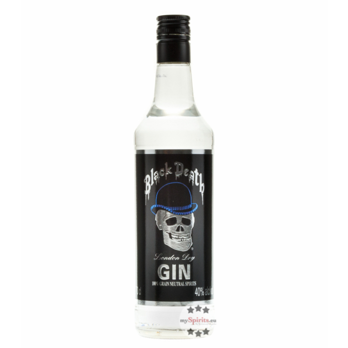 Black Death London Dry Gin – Aufregender London Dry Gin / 40% vol. / 0,7 Liter-Flasche
