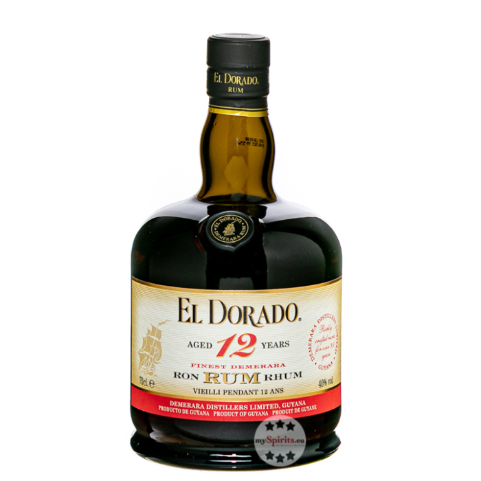 El Dorado 12 Years Finest Demerara Rum / 40 % Vol. / 0,7 Liter-Flasche in Geschenkbox