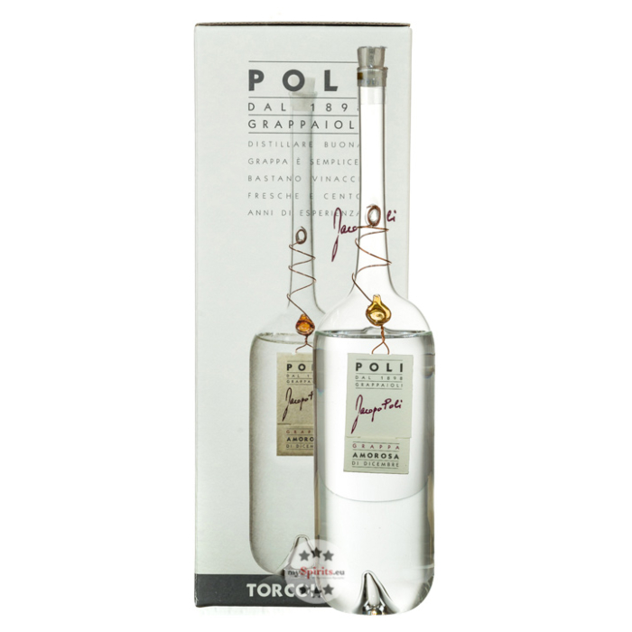 Poli Grappa Amorosa di Dicembre / 40 % Vol. / 0,5 Liter-Flasche in Geschenkkarton