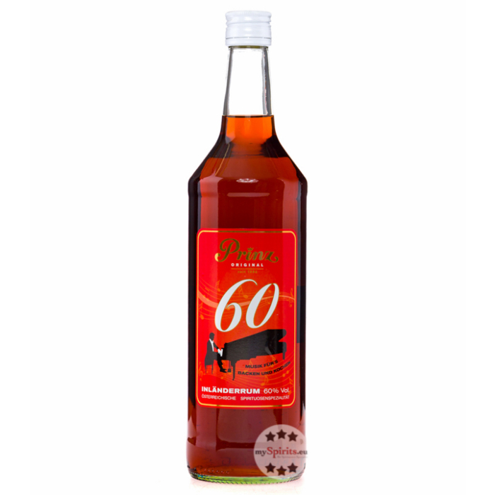Prinz: Inländer Rum 60 % - Österreichisches Kultgetränk / 60 % Vol. / 1,0 Liter-Flasche