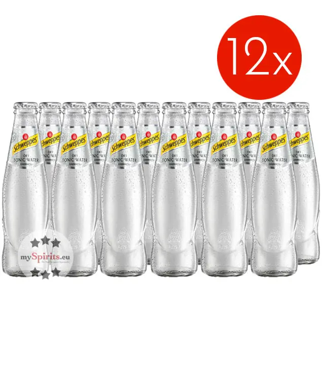 12 x Schweppes Dry Tonic Water / alkoholfrei / 12  x 0,2 Liter-Flasche inkl. 1,20 € Pfand