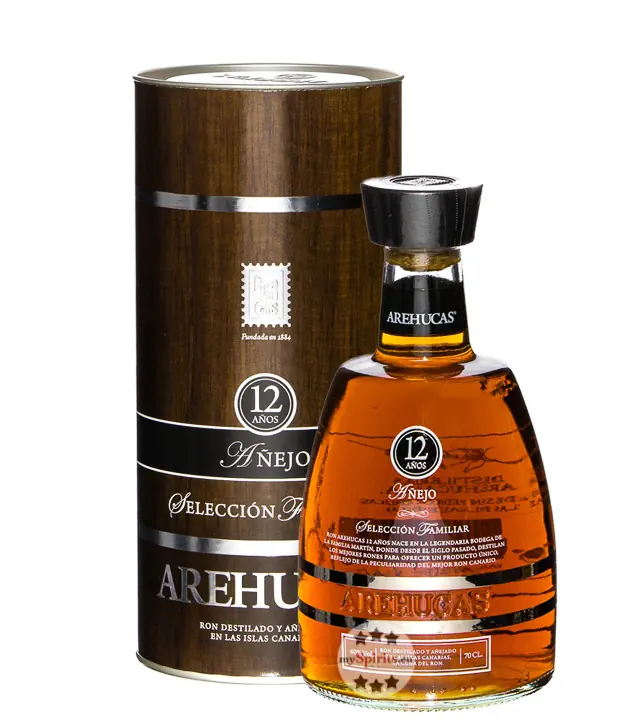 Arehucas 12 Años Añejo Rum Selección Familiar / 40 % Vol. / 0,7 Liter-Flasche in Geschenkdose