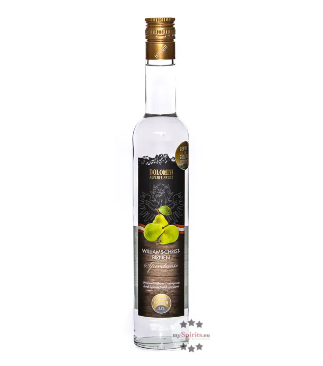 Dolomiti Williams-Christ-Birnen-Schnaps / 35 % Vol. / 0,5 Liter-Flasche