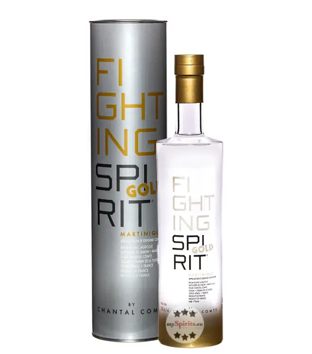 Chantal Comte Fighting Spirit Gold Martinique Rhum Blanc Agricole / 50 % Vol. / 0,7 Liter-Flasche in Geschenkdose