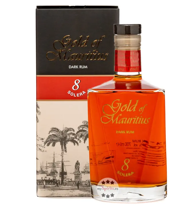 Gold of Mauritius Dark Rum 8 Solera / 40 % vol / 0,7 Liter-Flasche in Geschenkbox
