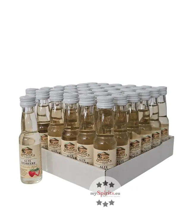 36 x Prinz Alte Erdbeere Mini / 41 % vol / 36 x 0,02 Liter-Flasche