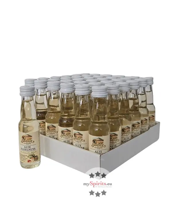 36 x Prinz Alte Haselnuss Mini / 41 % vol / 36 x 0,02 Liter-Flasche