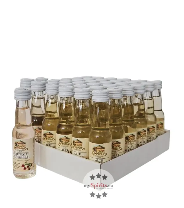 36 x Prinz Alte Wald-Himbeere Mini / 41 % vol / 36 x 0,02 Liter-Flasche