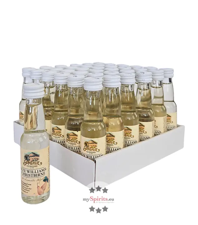 36 x Prinz Alte Williams-Christ-Birne Mini / 41 % vol / 36 x 0,02 Liter-Flasche