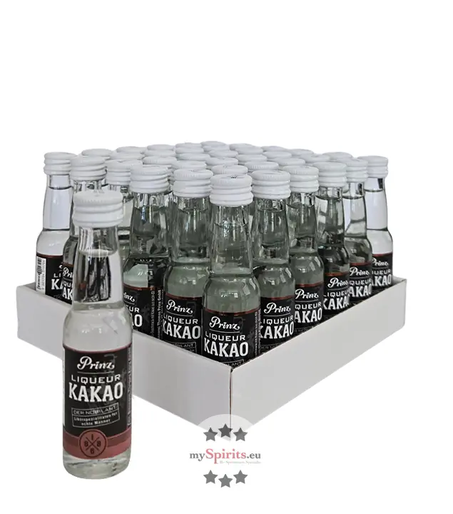 36 x Prinz Nobilant Kakao Liqueur Mini / 37,7 % vol / 36 x 0,02 Liter-Flasche