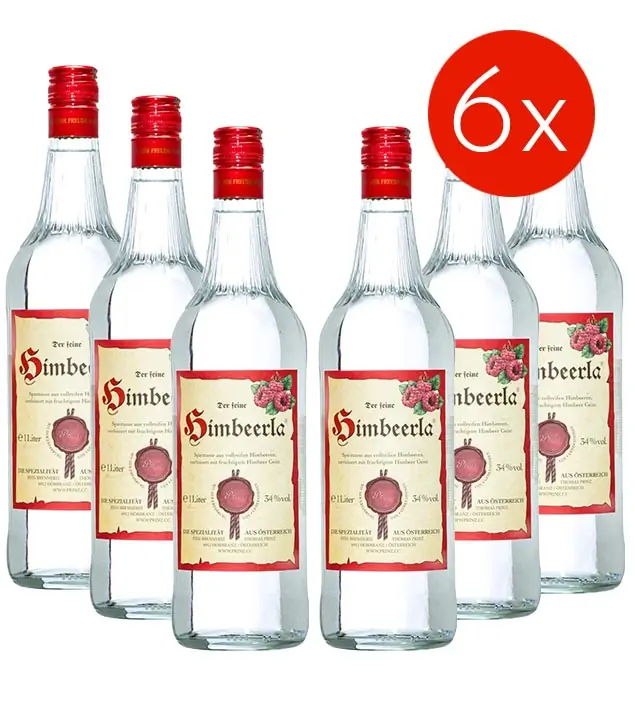 Prinz: Himbeerla / 34% Vol. / 1,0 Liter - 6 Flaschen