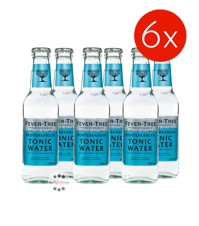 6 x Fever-Tree Mediterranean Tonic Water (0,2 L) inkl. 0,90 € Pfand