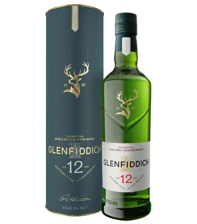 Glenfiddich 12 Jahre Single Malt Scotch Whisky / 40 % Vol. / 0,7 Liter-Flasche in Geschenkbox