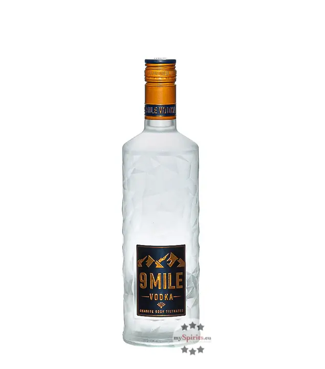 9 Mile Vodka Granite Rock Filtrated / 37,5 % Vol. / 0,7 Liter-Flasche mit LED-Licht