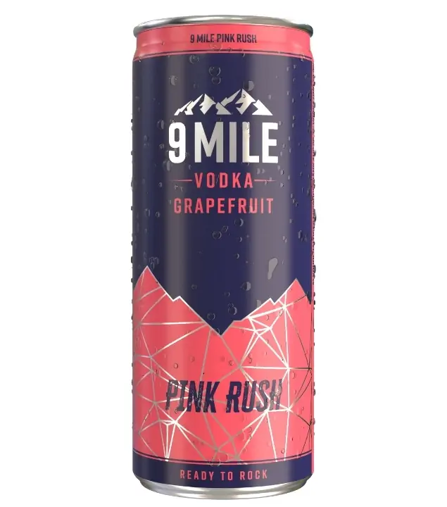 9 Mile Vodka Pink Rush RTD / 10 % vol / 0,33 Liter-Dose inkl. 0,25 € Pfand
