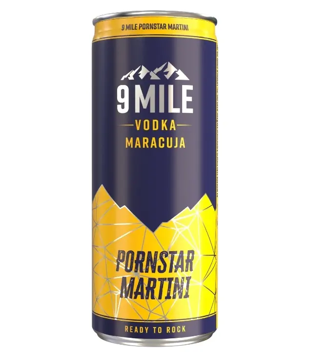 9 Mile Vodka Pornstar Martini RTD / 10 % vol / 0,33 Liter-Dose inkl. 0,25 € Pfand