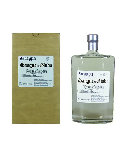 Rossi d'Angera Grappa Sangue di Giuda / 45 % Vol. / 0,5 Liter-Flasche in Geschenkverpackung