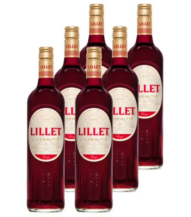 Lillet: Rouge Weinaperitif 6er-Pack / 17 % Vol. / 6 x 0,75 Liter-Flasche