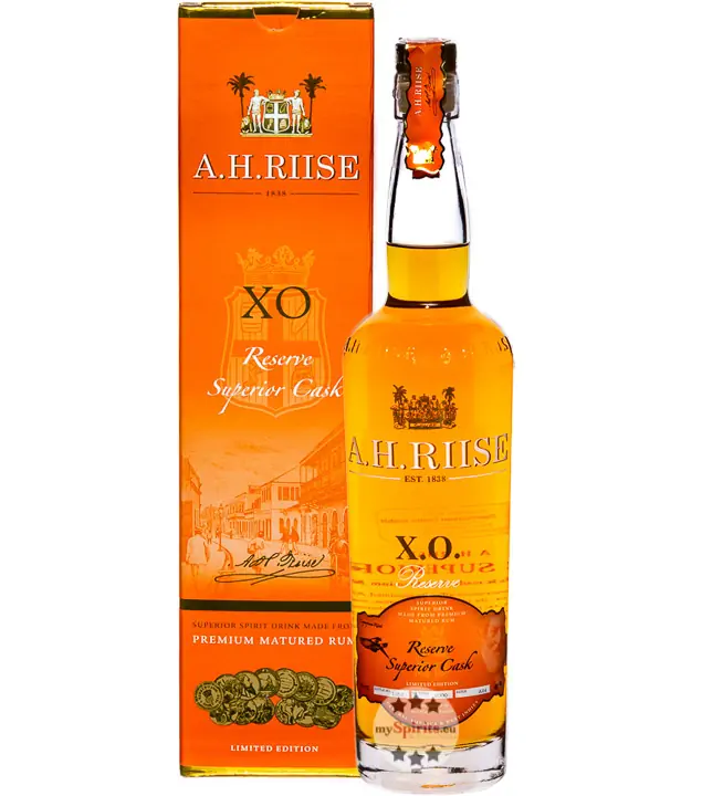 A.H. Riise XO Reserve (Rum-Basis) / 40 % Vol. / 0,7 Liter-Flasche in Geschenkkarton