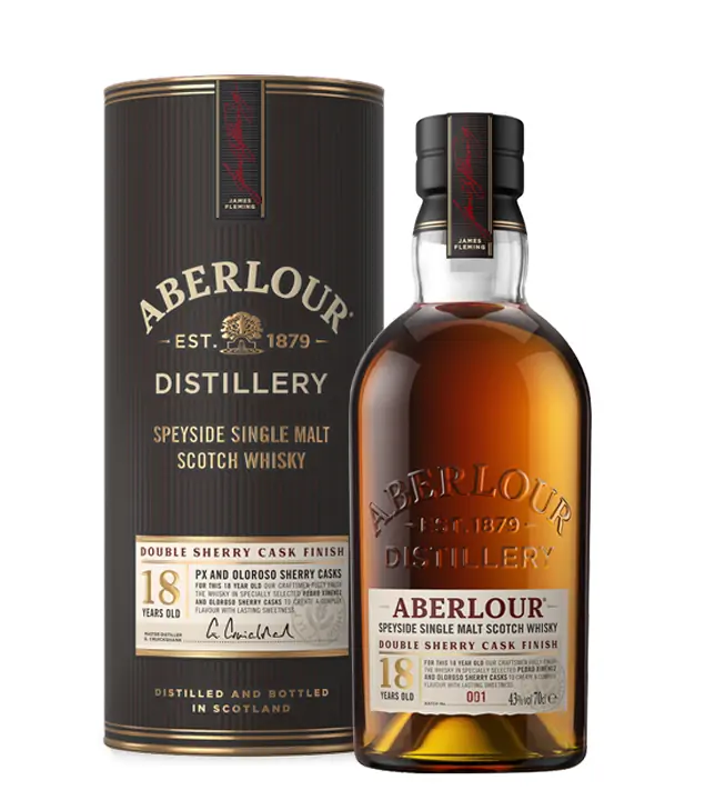 Aberlour 18 Jahre Single Malt Scotch Whisky Double Cask Matured / 43 % Vol. / 0,7 Liter-Flasche in Geschenkdose