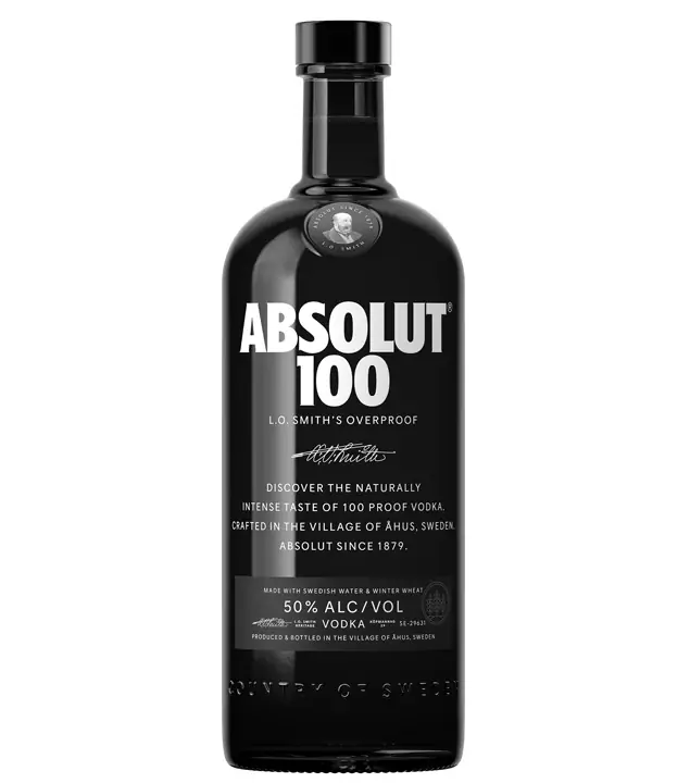 Absolut 100 Vodka - Absolut Black / 50 % Vol. / 1,0 Liter-Flasche