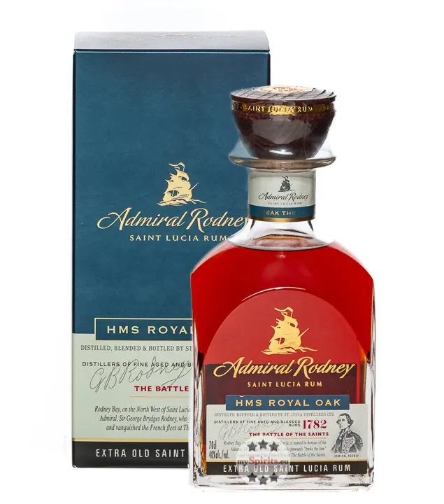 Admiral Rodney HMS Royal Oak Saint Lucia Rum / 40 % Vol. / 0,7 Liter-Flasche in Geschenkkarton