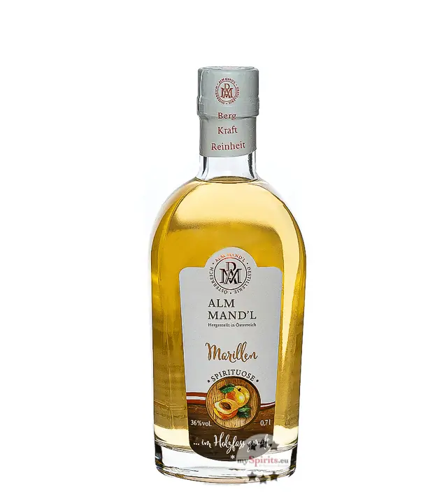 Alm Mand'l Marillen Schnaps im Holzfass gereift / 36 % Vol. / 0,7 Liter-Flasche