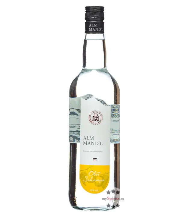 Alm Mand’l Obst Schnaps / 35 % Vol. / 1,0 Liter-Flasche