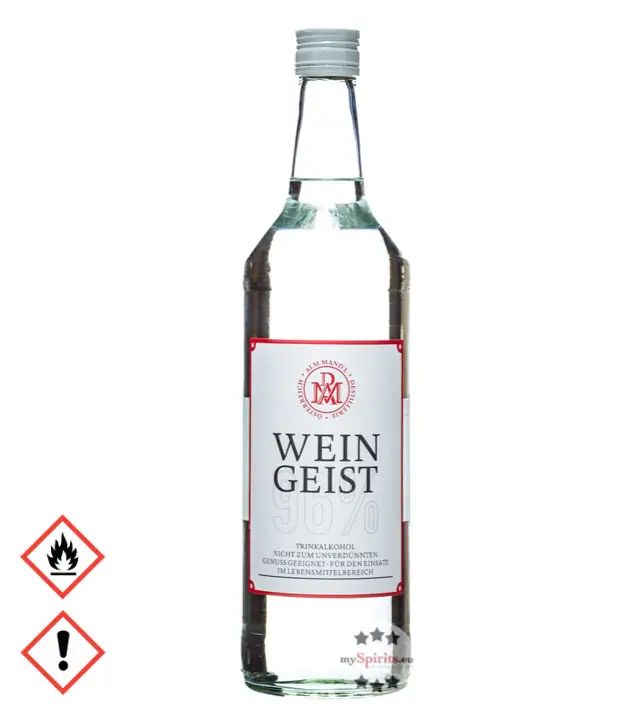 Alm Mand'l Weingeist / 96 % Vol. / 1,0 Liter-Flasche