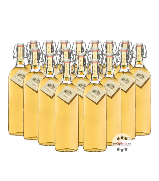 18 x Prinz: Alte Marille im Holzfass gereift / 41 % Vol. / 18 x 1,0 Liter-Flasche