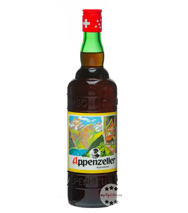 Appenzeller Alpenbitter Kräuterlikör / 29 % Vol. / 0,7 Liter-Flasche