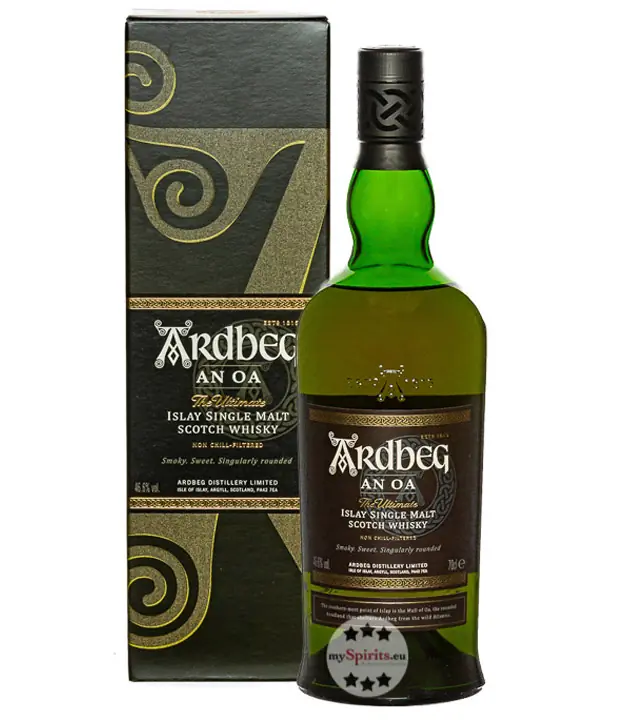 Ardbeg An Oa The Ultimate Islay Single Malt Scotch Whisky / 46,6 % Vol. / 0,7 Liter-Flasche in Geschenkkarton