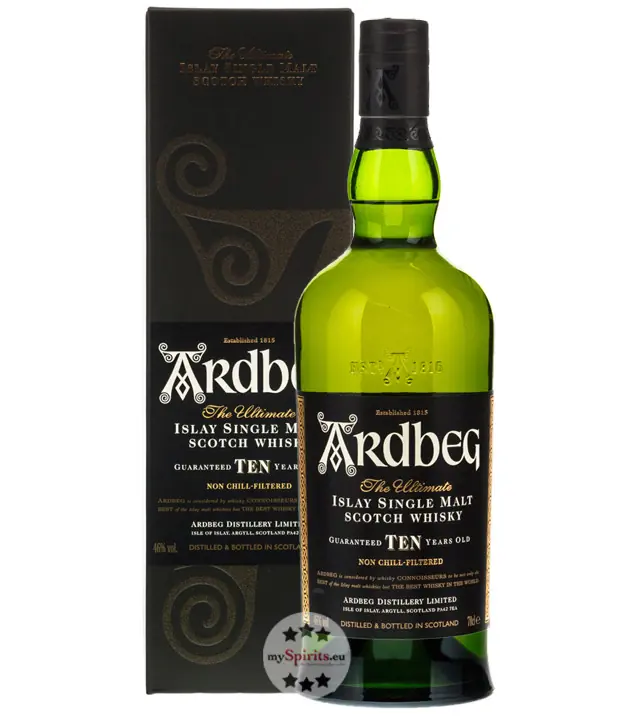 Ardbeg Ten 10 Jahre Islay Single Malt Scotch Whisky / 46 % Vol. / 0,7 Liter-Flasche in Geschenkbox
