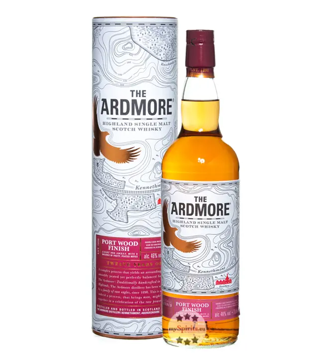 Ardmore Port Wood 12 Jahre Highland Single Malt Scotch Whisky / 46 % Vol. / 0,7 Liter in Geschenkdose