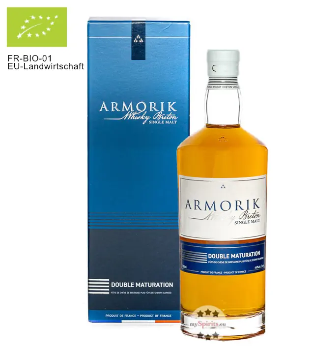 Armorik Double Maturation Whisky Breton Single Malt / 46 % Vol. / 0,7 Liter-Flasche in Geschenkkarton