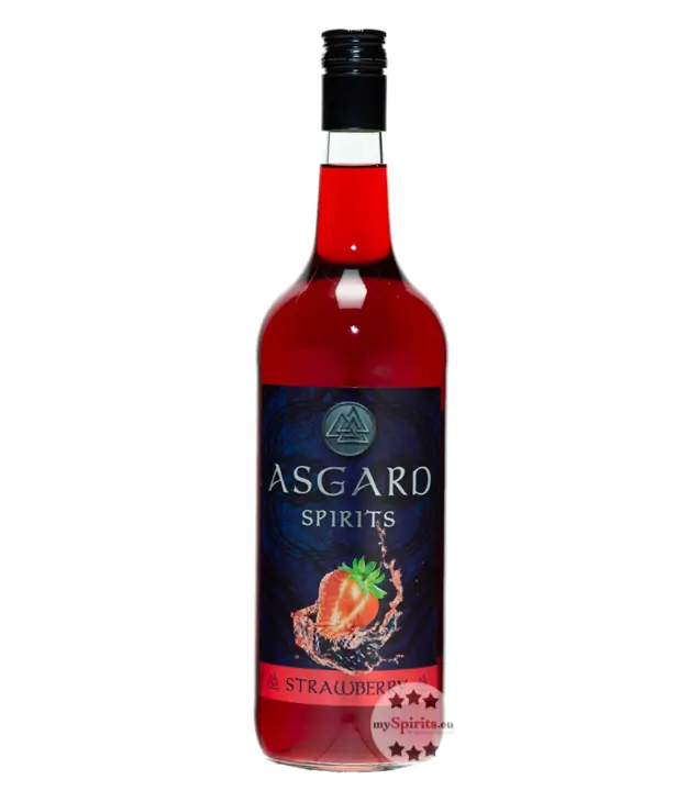 Asgard Strawberry Erdbeer-Likör mit Wodka / 16 % Vol. / 1,0 Liter-Flasche