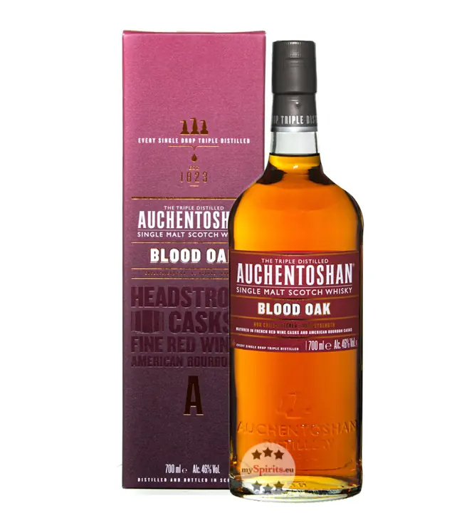 Auchentoshan Blood Oak Lowland Single Malt Scotch Whisky / 46 % Vol. / 0,7 Liter-Flasche in Geschenkkarton