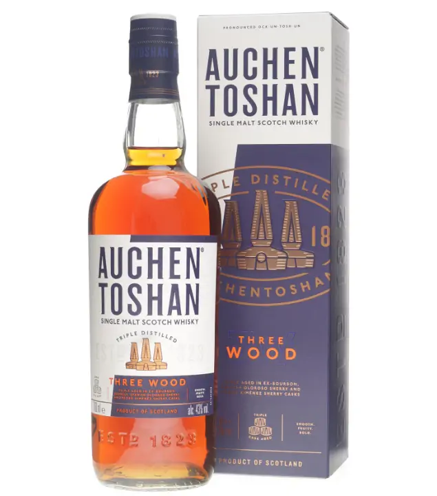 Auchentoshan Three Wood Lowland Single Malt Scotch Whisky / 43 % Vol. / 0,7 Liter-Flasche in Geschenkkarton