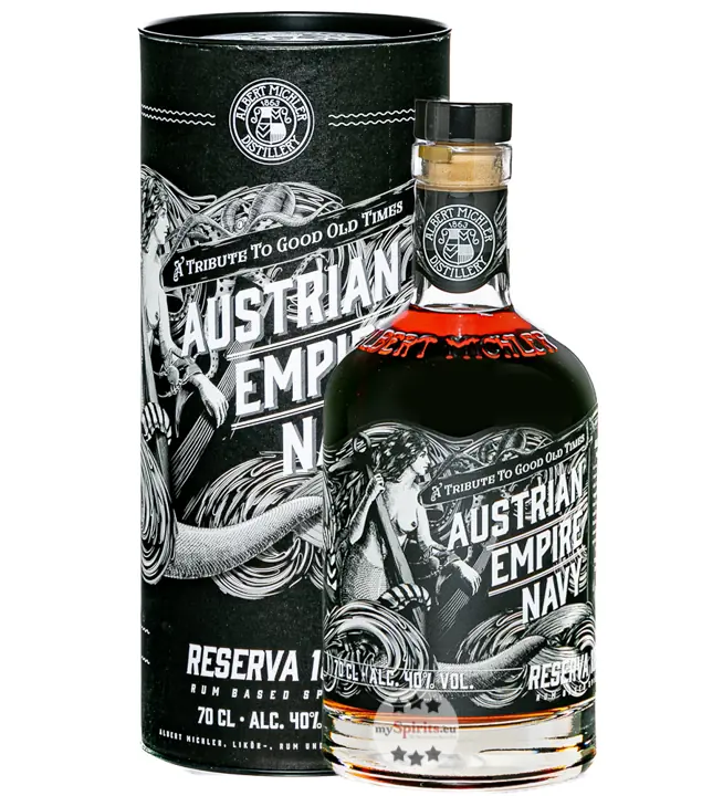 Austrian Empire Navy Reserva 1863 (Rum-Basis) / 40 % Vol. / 0,7 Liter-Flasche in Geschenkdose