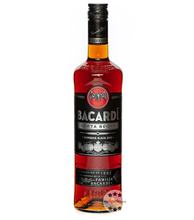 Bacardi Black Carta Negra Rum / 37,5 % Vol. / 0,7 Liter-Flasche