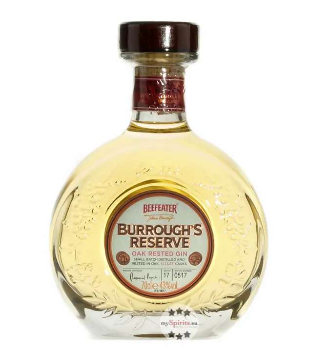 Beefeater Burrough‘s Reserve Gin – Edler Gin aus London im Holzfass gelagert / 43% vol. 0,7 Liter-Flasche
