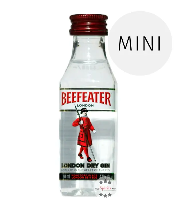 Gin: Beefeater London Dry Gin / 47% / 0,05 Liter