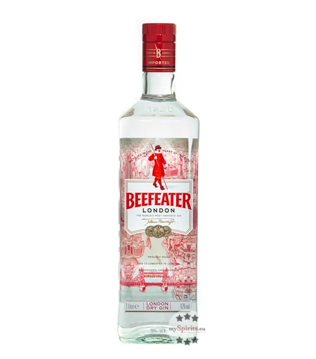 Beefeater London Dry Gin - Gin-Klassiker aus England / 47 % vol. 1 Liter-Flasche