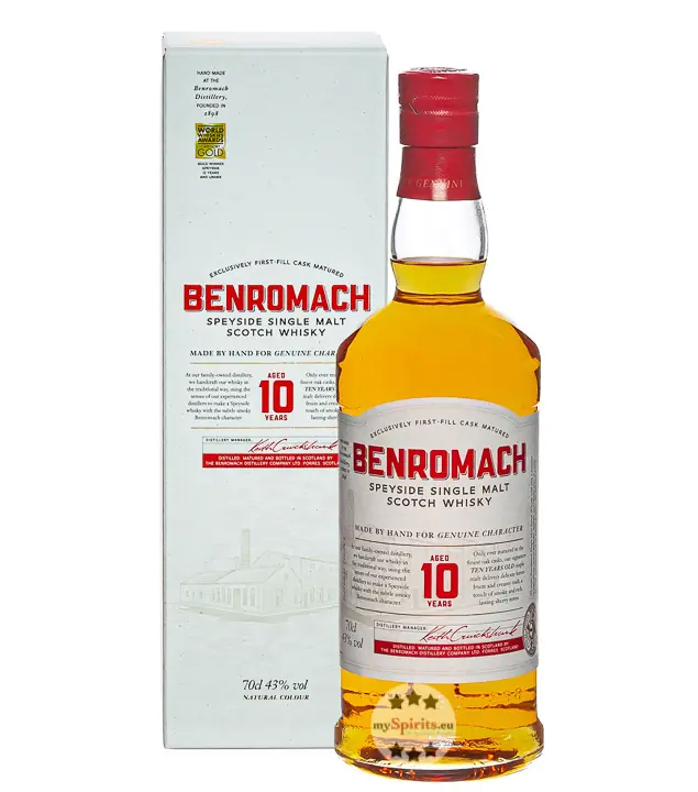 Benromach 10 Years Speyside Single Malt Scotch Whisky / 43 % Vol. / 0,7 Liter-Flasche in Geschenkkarton