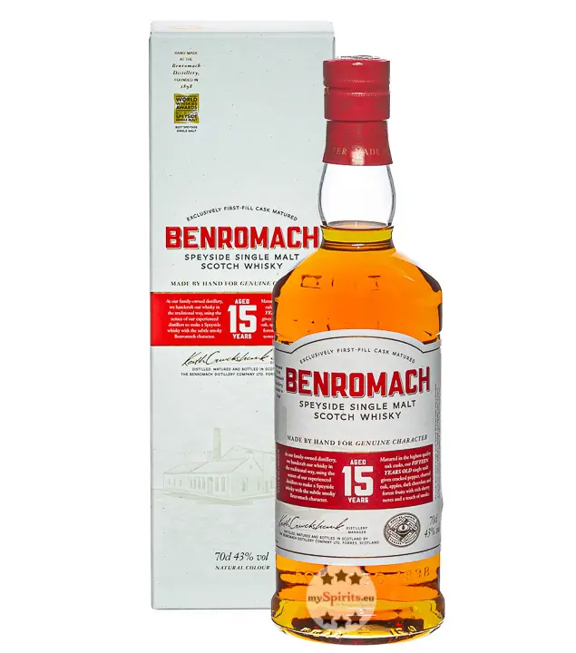 Benromach 15 Years Speyside Single Malt Scotch Whisky / 43 % Vol. / 0,7 Liter-Flasche in Geschenkkarton