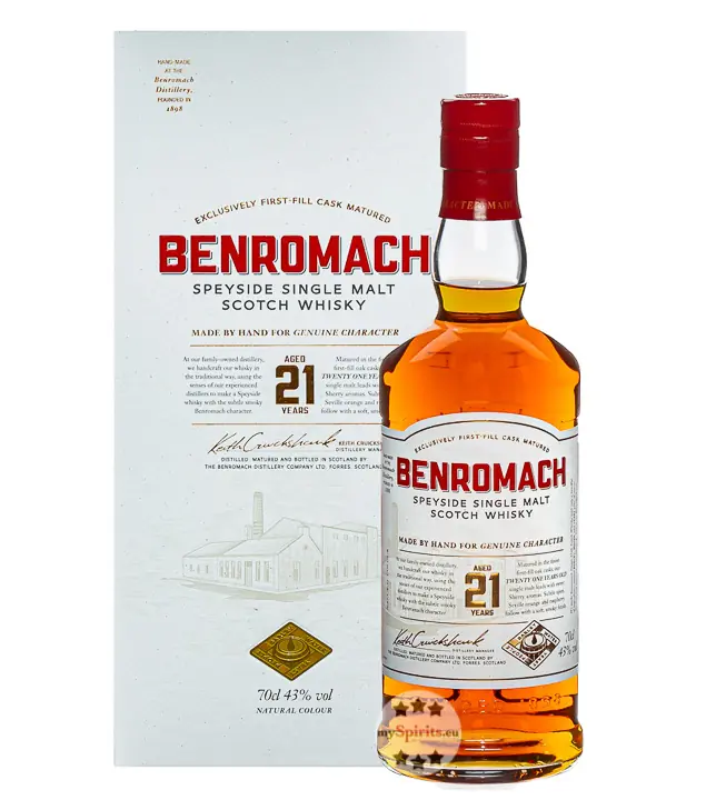 Benromach 21 Years Speyside Single Malt Scotch Whisky / 43 % Vol. / 0,7 Liter-Flasche in Geschenkbox