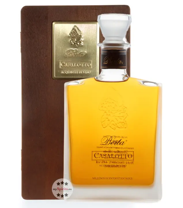 Berta Casalotto Acquavite di Vino Branntwein / 44 % Vol. / 0,7 Liter-Flasche in Holzkiste