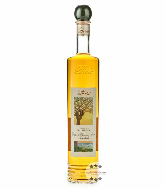 Distillerie Berta Giulia – Grappa di Chardonnay e Cortese Invecchiata / 40 % vol. / 0,7 Liter-Flasche