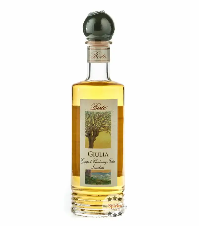 Distillerie Berta Giulia – Grappa di Chardonnay e Cortese Invecchiata / 40 % vol. / 0,2 Liter-Flasche