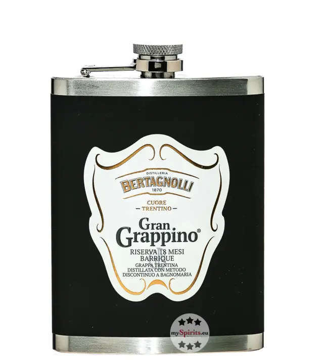 Bertagnolli Gran Grappino Riserva Grappa / 42 % vol / 0,2 Liter-Flachmann
